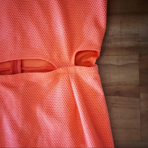 NWT Mustard Seed Peach cutout Mini Dress Size Large 👗 Summer - Picture 5 of 8